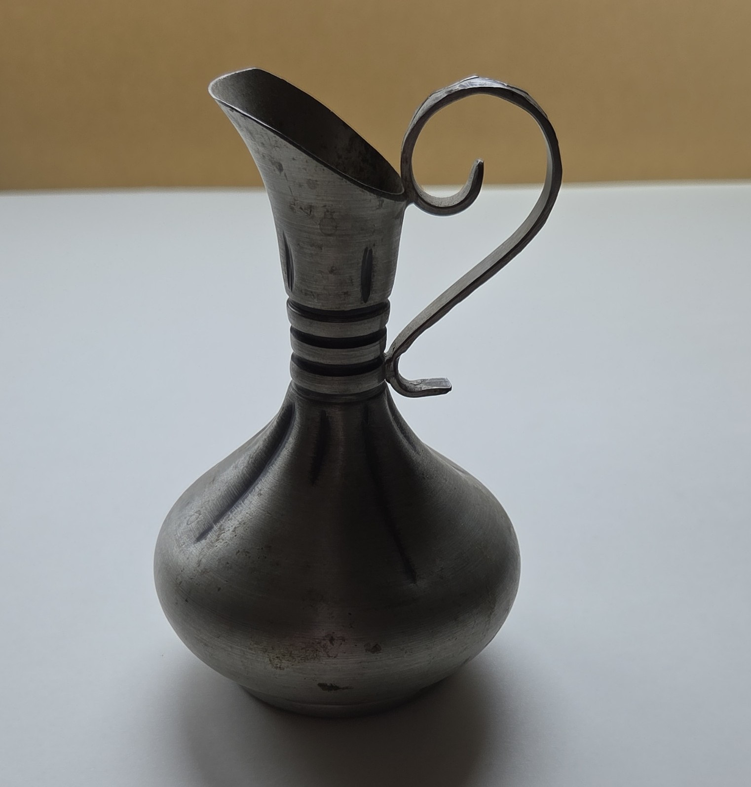 Pewter bud vase/small pitcher 
