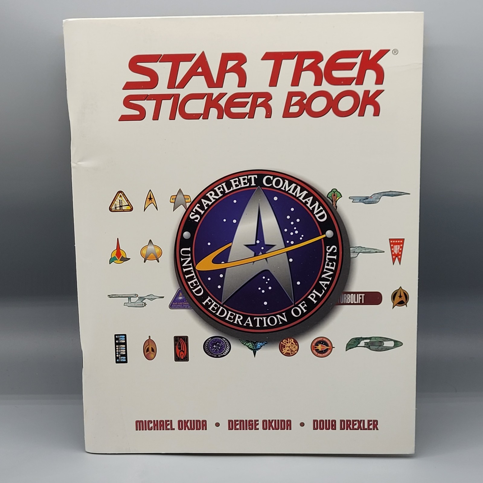 Vintage 1999 Star Trek Sticker Book Starfleet Command Emblem Signs COMPLETE
