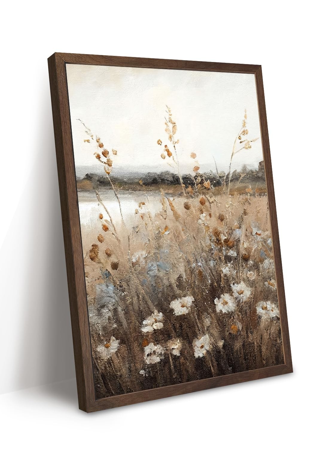 Dytila Framed 3d Textured Wildflower Wall Art Floral Pictures Decor 16x24 Inch