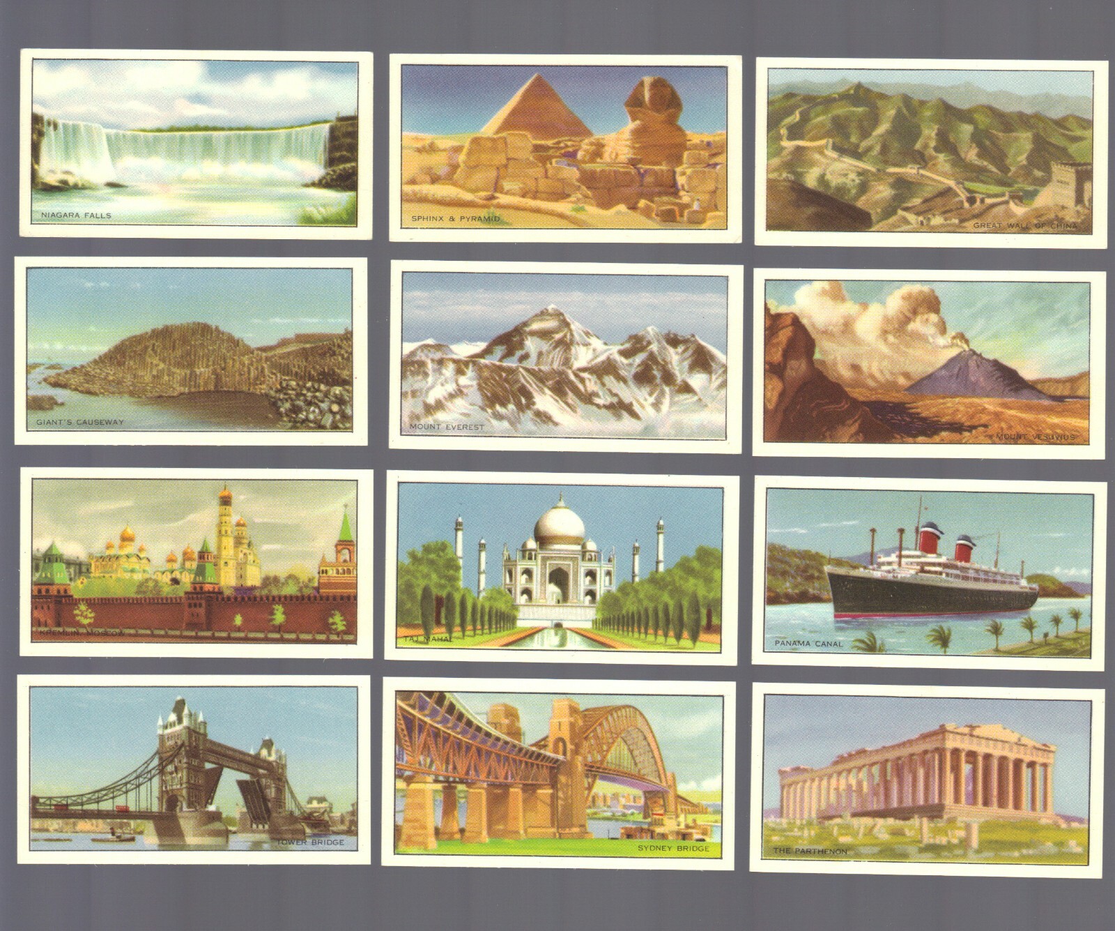 CIGARETTE/TRADE/CARDS. Beaulah\'s (Canners). MARVELS OF THE WORLD. (Set).(1954).