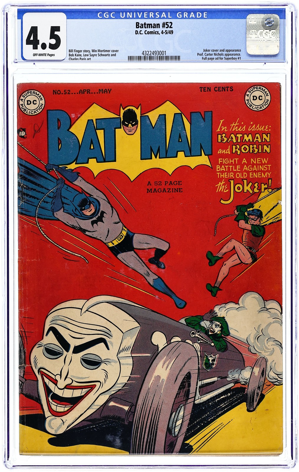 Batman #52 CGC 4.5 1949 4322493001