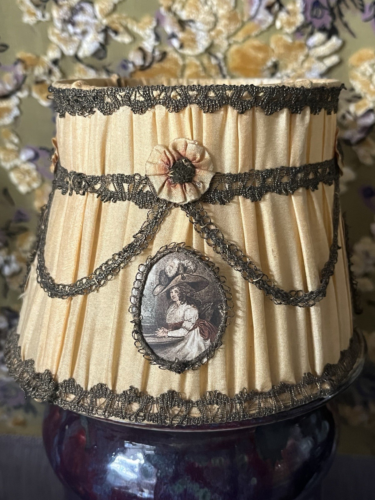Vintage Silk Lampshade Boudoir Vintage Silk Lampshade Boudoir