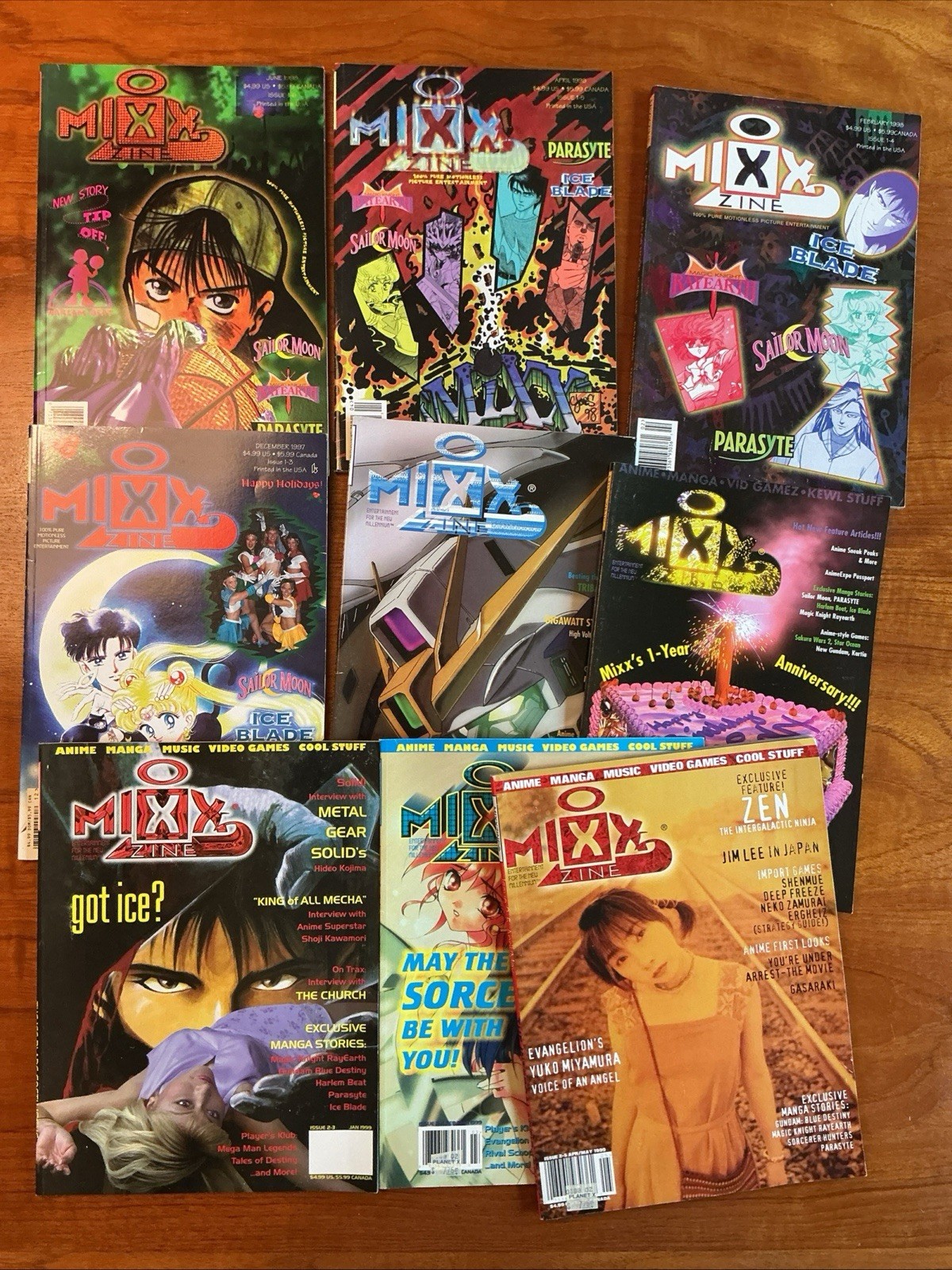 Mixx Zine Lot Vol. 1 #3, 4, 5, 6 Vol. 2 #1, 2, 3, 4, 5 - 1997 1998 Sailor Moon Mixx Zine Lot Vol. 1 #3, 4, 5, 6 Vol. 2 #1, 2, 3, 4, 5 - 1997 1998 Sailor Moon
