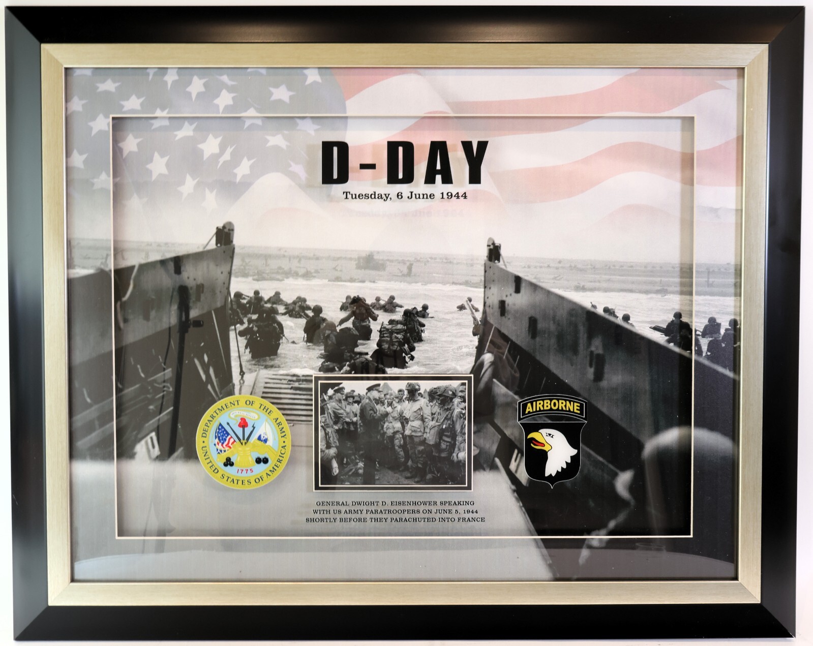 D-Day Framed Photo — Large Format 30.5