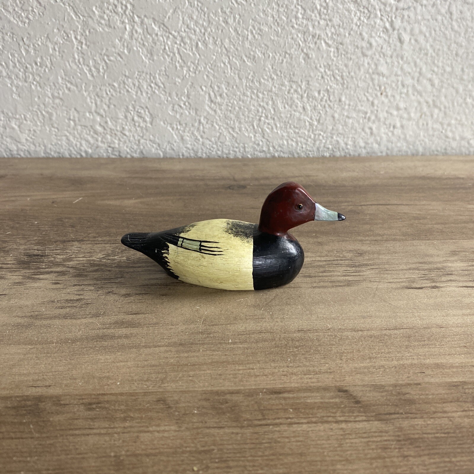 Redhead Duck Decoy Figurine by Joe Seme Elmer Crowell Style
