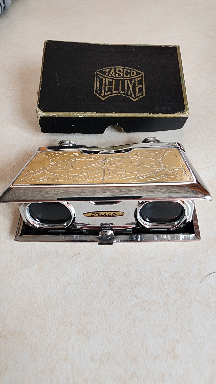 Vintage Tasco Folding Binoculars Opera Glasses