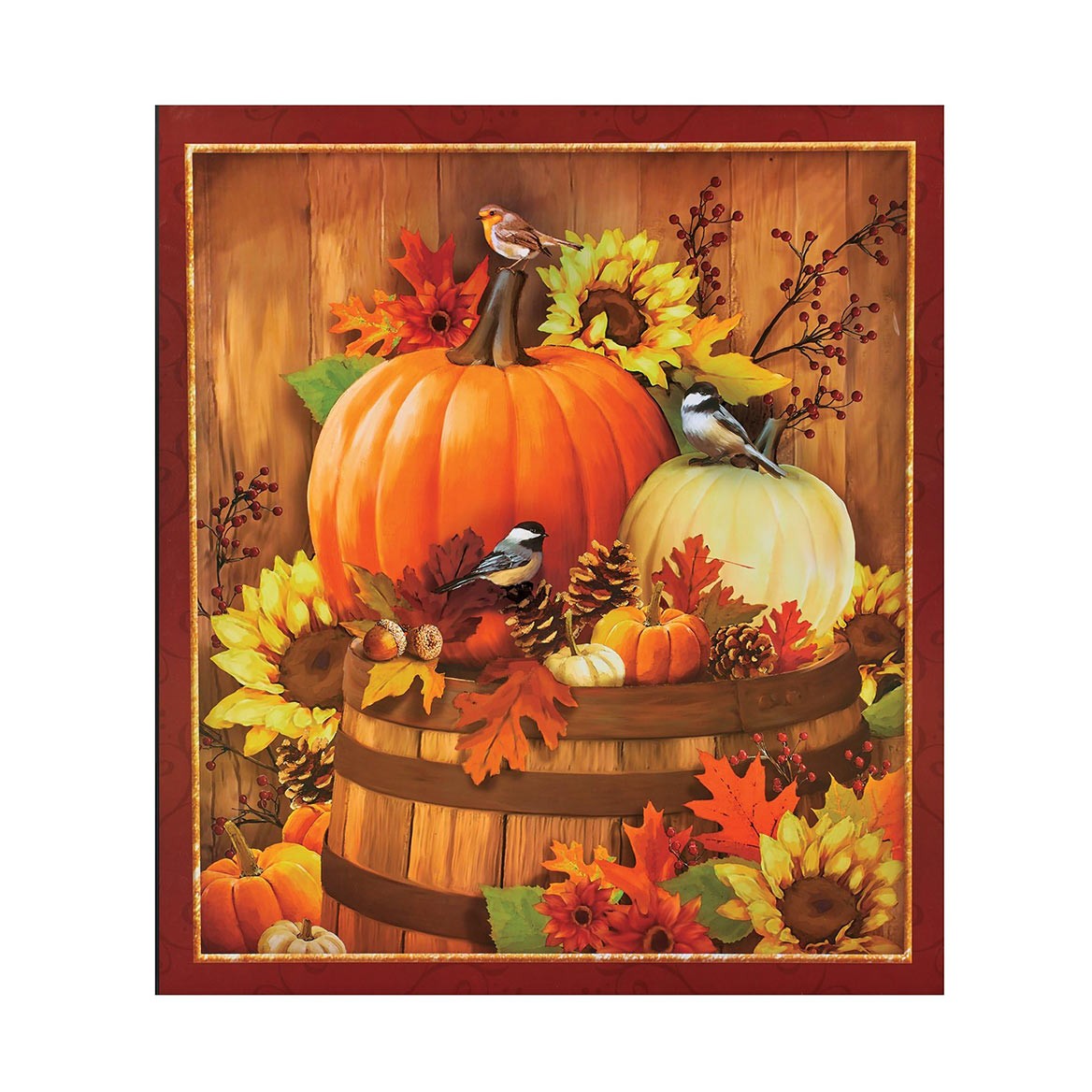 Collections Etc Harvest Pumpkin and Berries Metal Dishwasher Magnet | Home Kitch