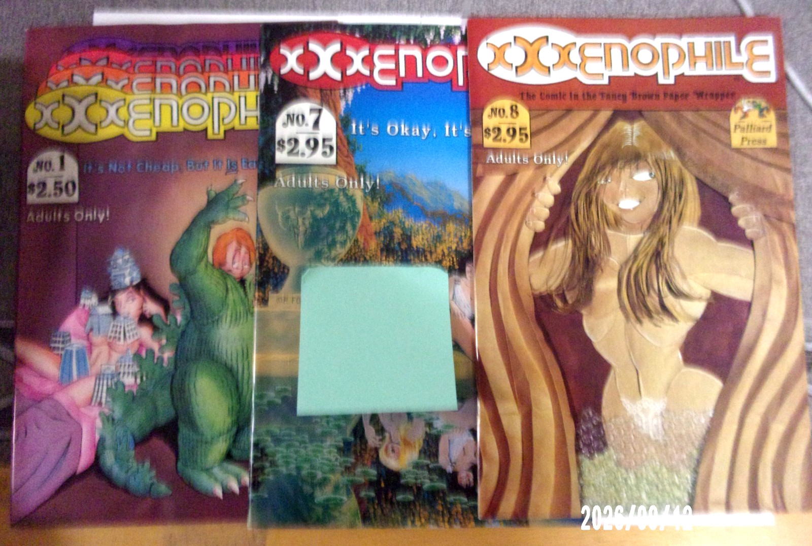 XXXENOPHILE 1989 PALLIARD LOT OF 6 VF #1,#7 THRU 10+VOLCANIC KNIGHTS MATURE XXXENOPHILE 1989 PALLIARD LOT OF 6 VF #1,#7 THRU 10+VOLCANIC KNIGHTS MATURE