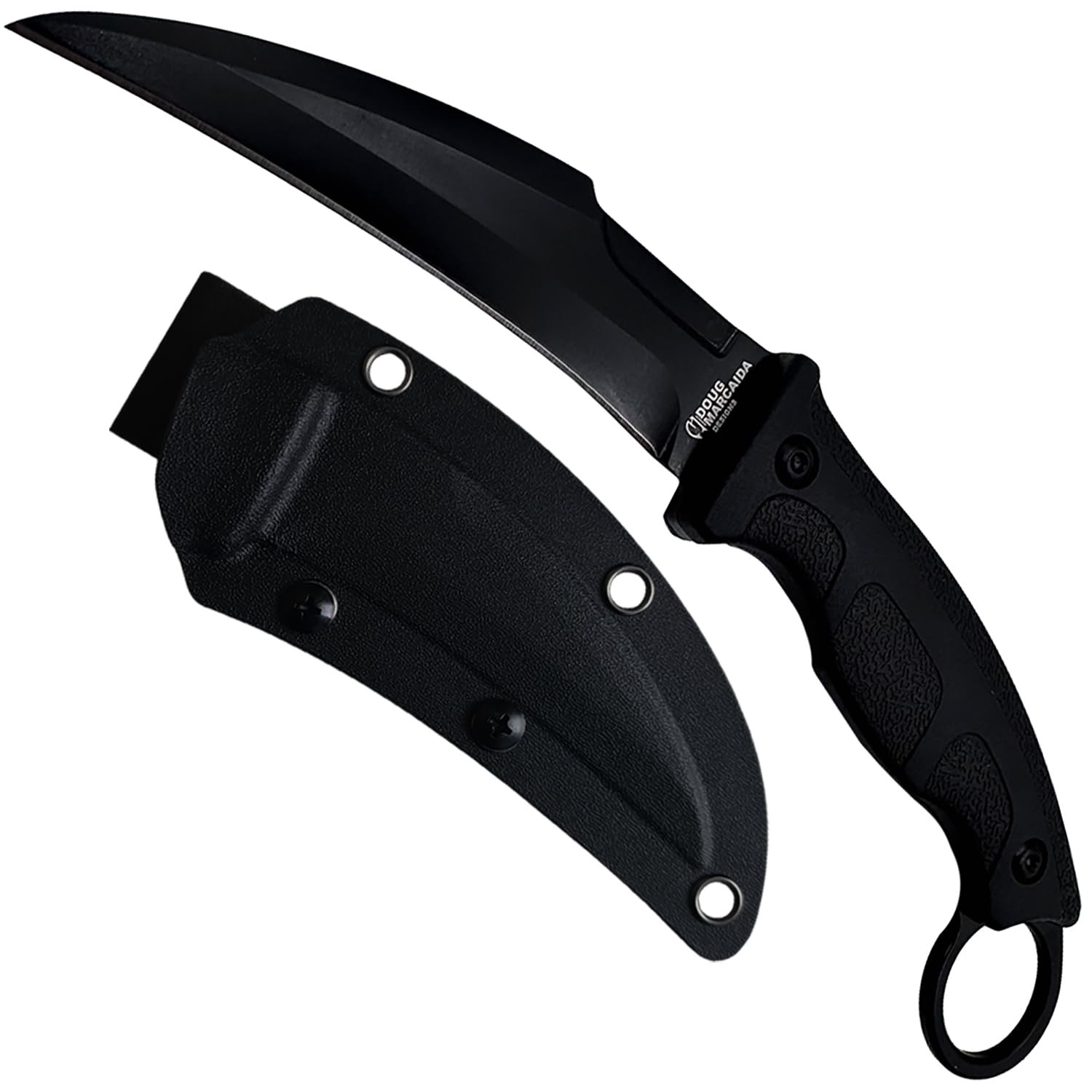 K-TAC Fixed Blade Karambit Knife, Doug Marcaida, 3.15in D2 Steel
