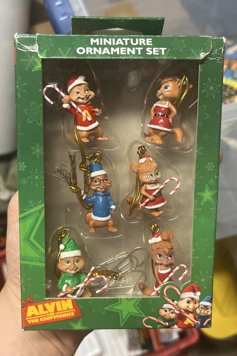 Alvin & The Chipmunks, Chipettes Christmas 2011 (6) Miniature Ornaments NEW