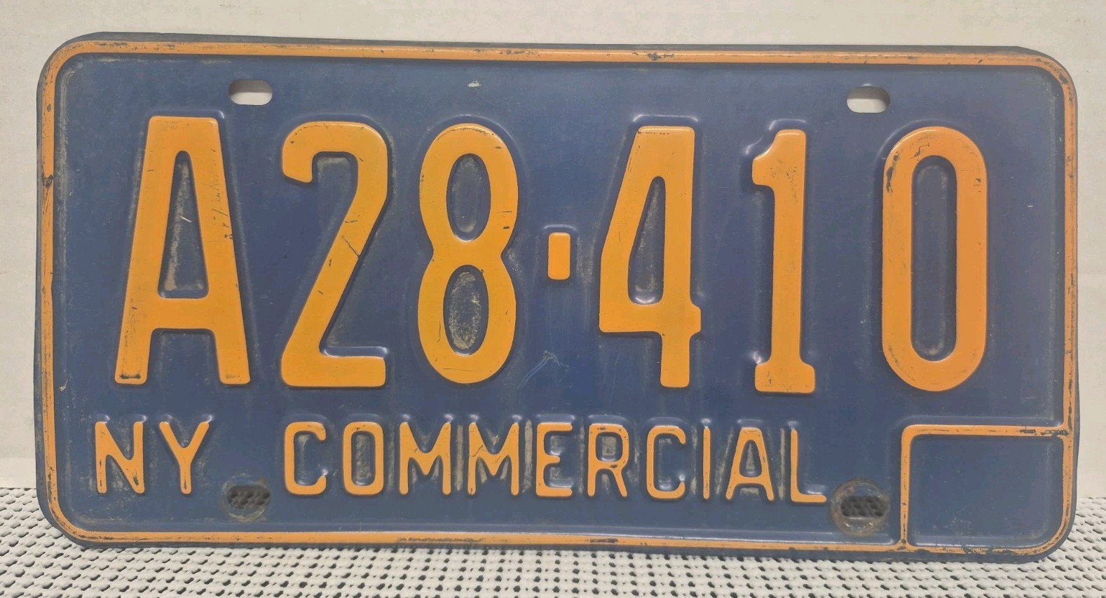 Vintage  1966–1973 New York Commercial Vehicle License Plate (A28-410)