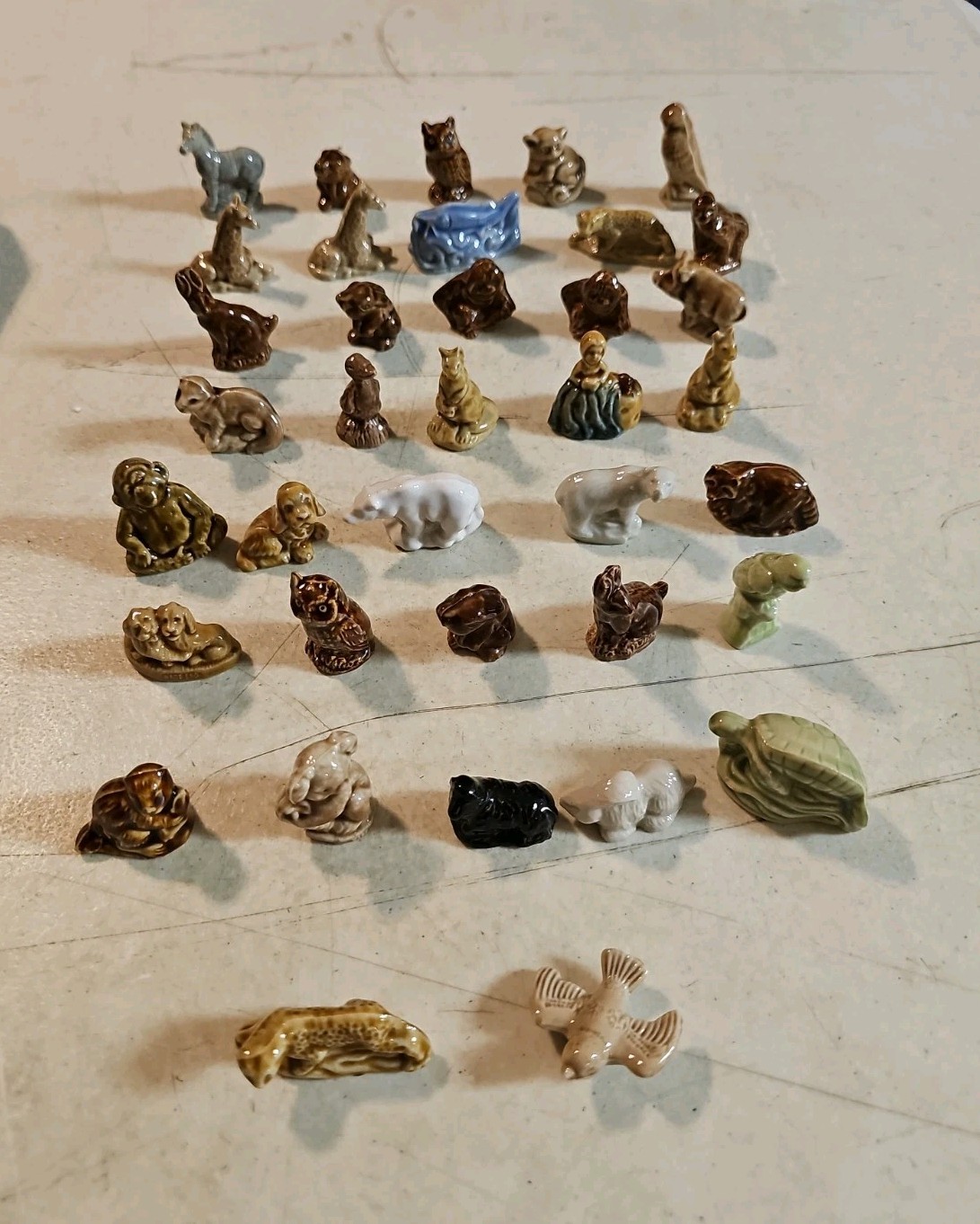 Lot of 37 Vintage Wade Whimsies England Ceramic Animal Figures 