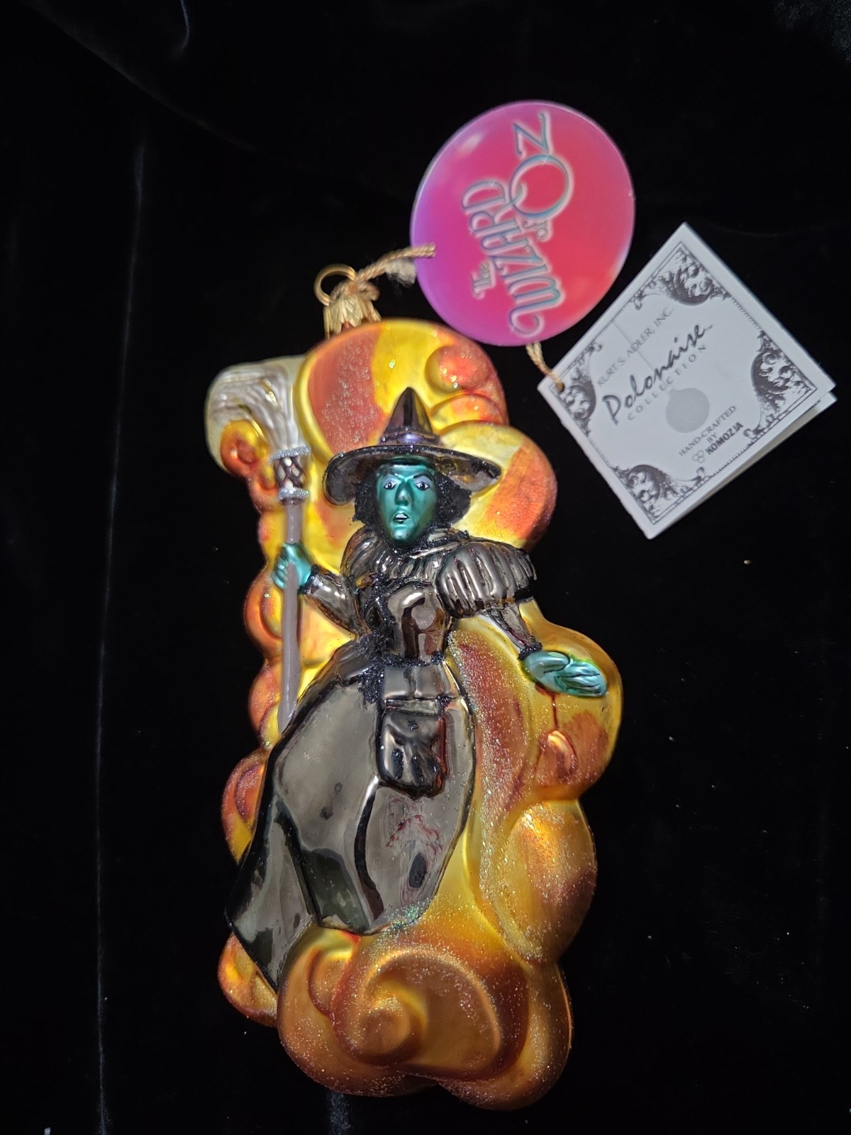 Wizard of Oz Wicked Witch Kurt Adler Polonaise Glass Ornament MIB 2001 