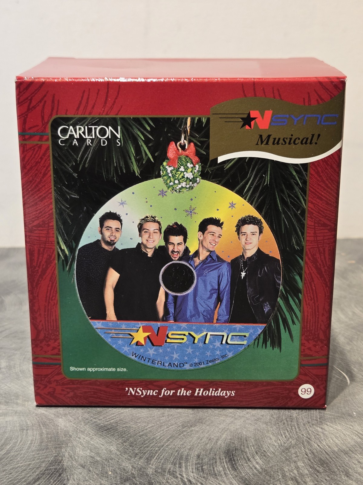 2001 Carlton Cards \'Nsync Christmas Musical Ornament For The Holidays  WORKS