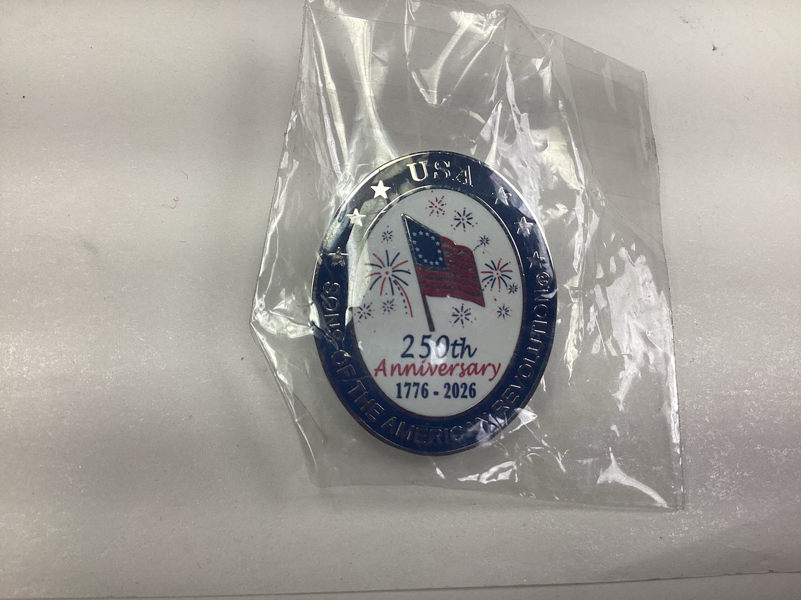 USA Sons of the American Revolution 250th Anniversary 1776-2026 Patriotic Pin