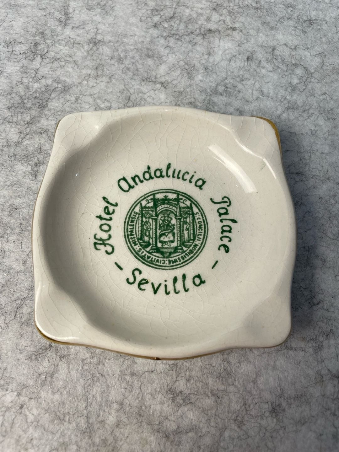 Vintage La Cartuja de Sevilla Pickman Hotel Andalucia Palace Ashtray