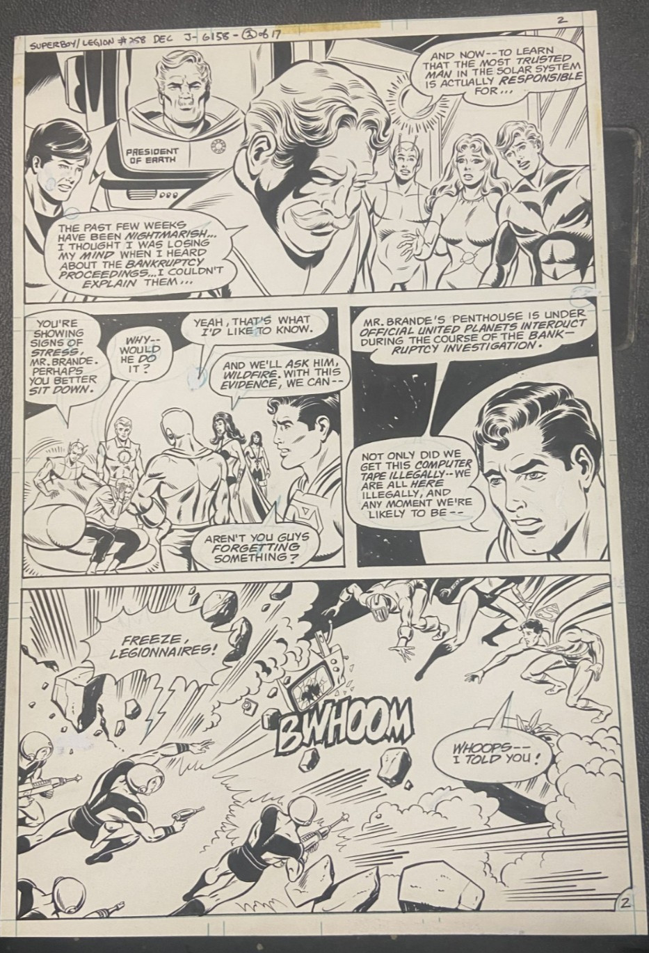 Superboy Legion of Super Heroes 258 DC Comics Original Art Work Year 1979