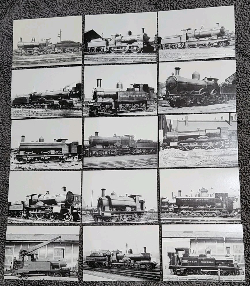 Collection Of Vontage Real Photo Railroad Engines Postcards Collection Of Vontage Real Photo Railroad Engines Postcards