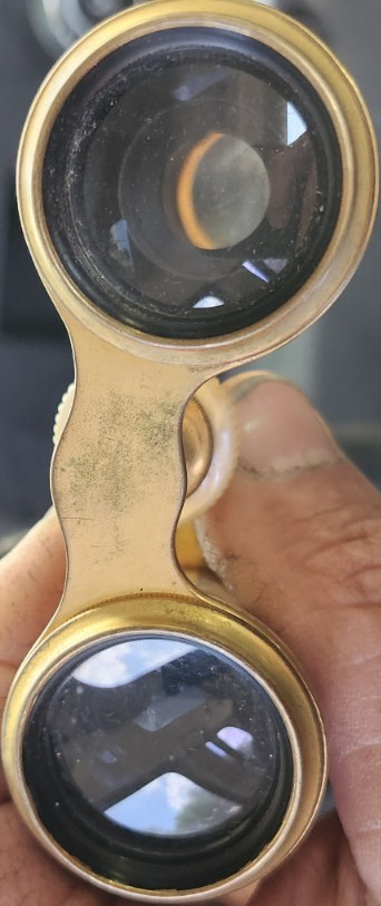 COLMONT Paris Mother of Pearl Brass Opera Glasses Binoculars