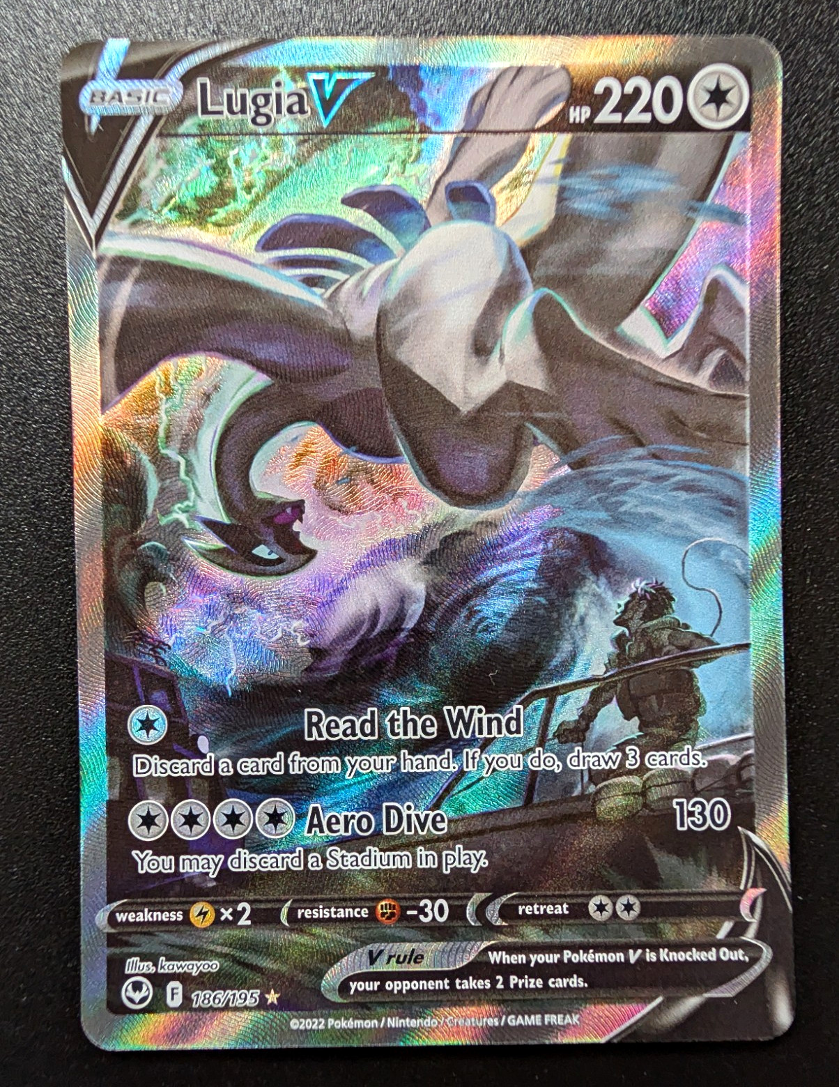 Pokémon TCG Lugia V Alternate Full Art Holo Ultra Rare 186/195 SWSH12 Pack Fresh