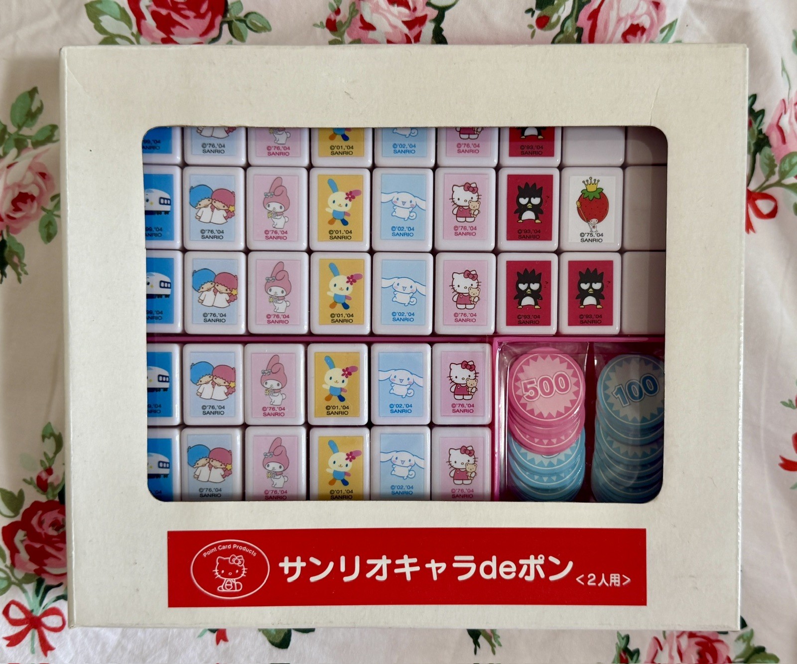 2004 Sanrio Chara de Pon Mahjong Style Game Hello Kitty Japan