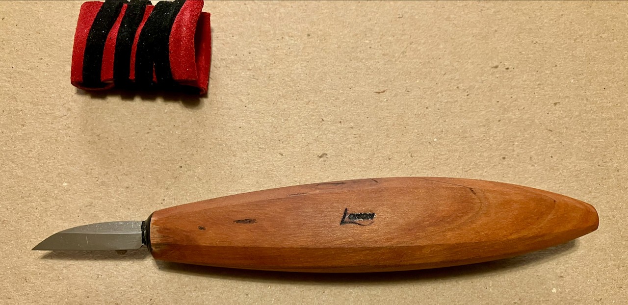 Jason Lonon Tools Straight Bade Chip Carving knife & Leather Sheath