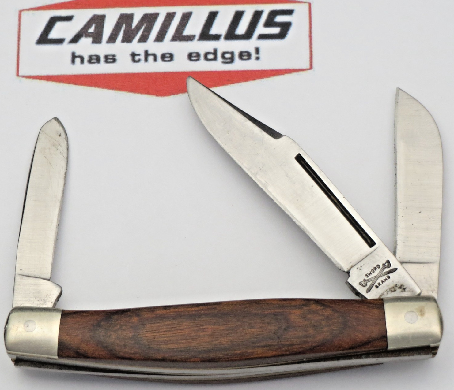 Vintage 1980's to 90’s CAMILLUS SWORD BRAND Small Stock Knife - Stainless Blades