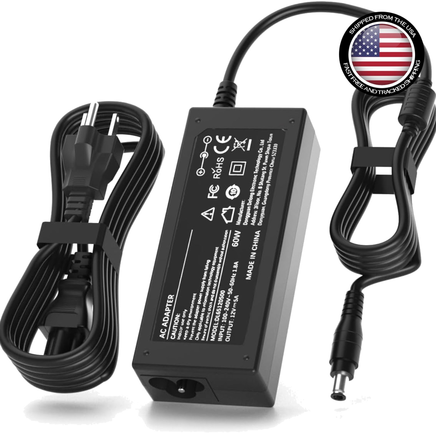 Universal 12V 60W Power Adapter for All Arcade1Up Games - Compact & Efficient