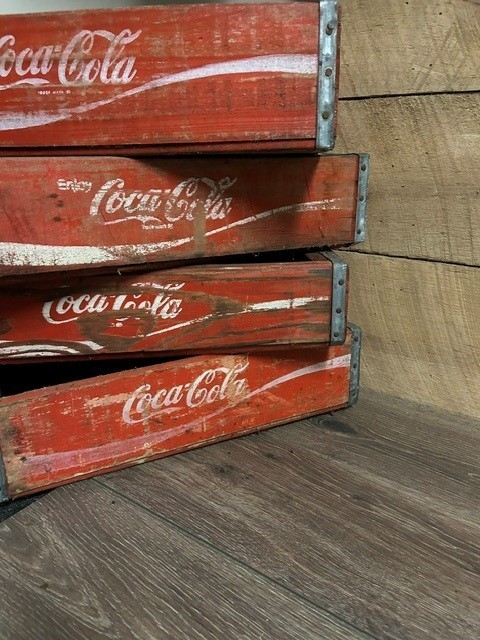 Vintage Red Wooden  Coca-Cola  Crate -