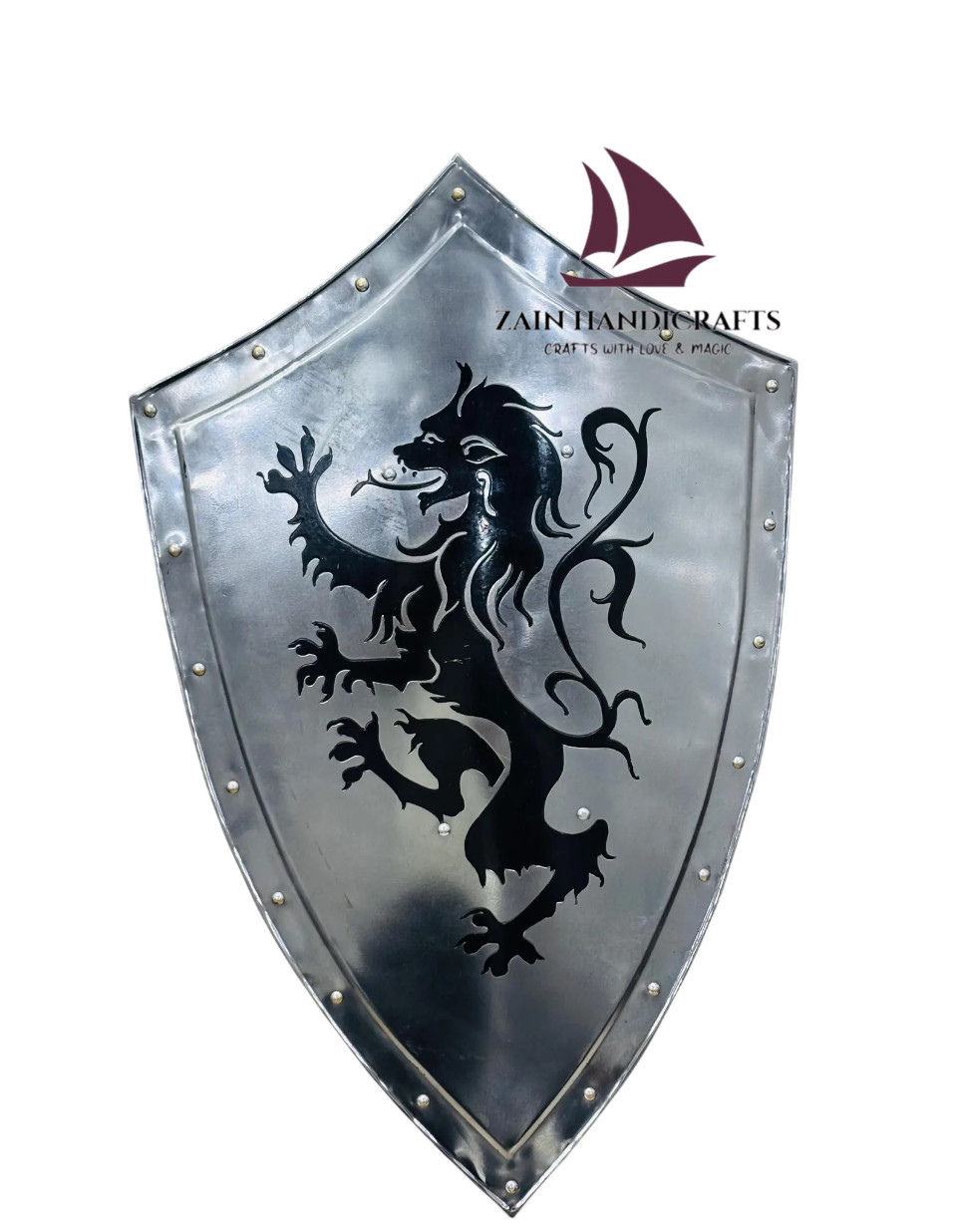 ZAIN Medieval Heather Shield Knight Crusader Cross Templar Shield Halloween Gift