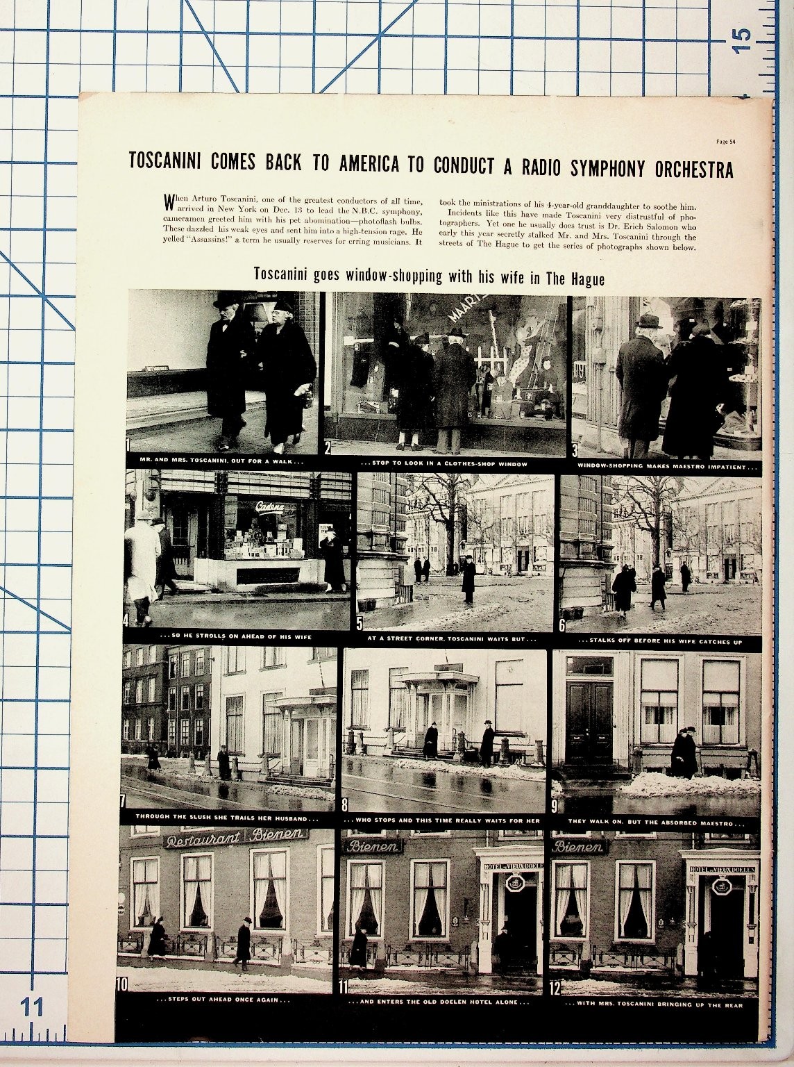 Arturo Toscanini Magazine Article 1930s Radio Symphony Conductor Rehearsal Arturo Toscanini Magazine Article 1930s Radio Symphony Conductor Rehearsal