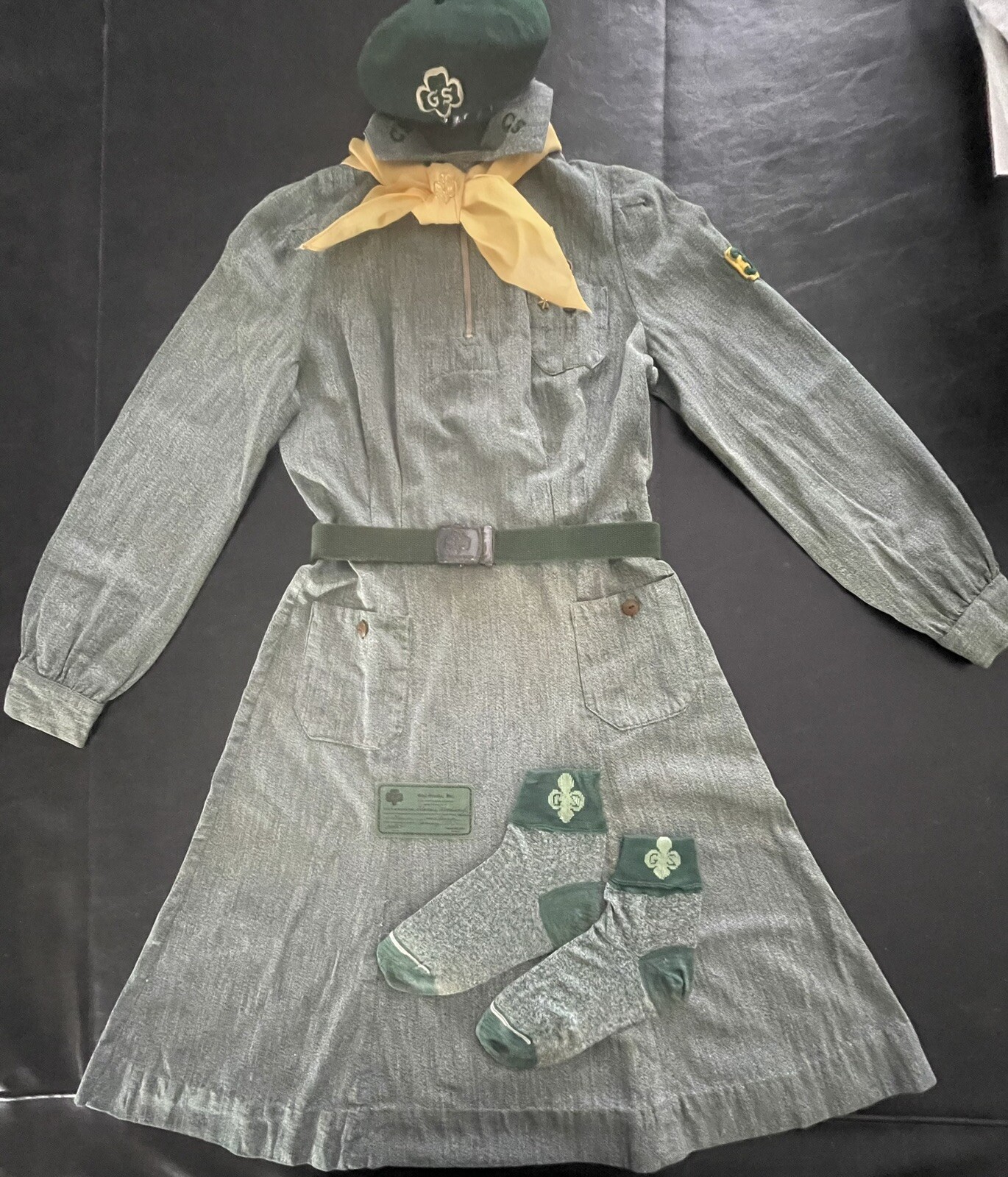 REDUCED TRIANGULAR TIE-VERY RARE 1936 Vintage GIRL SCOUT INTERMEDIATE UNIFORM REDUCED TRIANGULAR TIE-VERY RARE 1936 Vintage GIRL SCOUT INTERMEDIATE UNIFORM