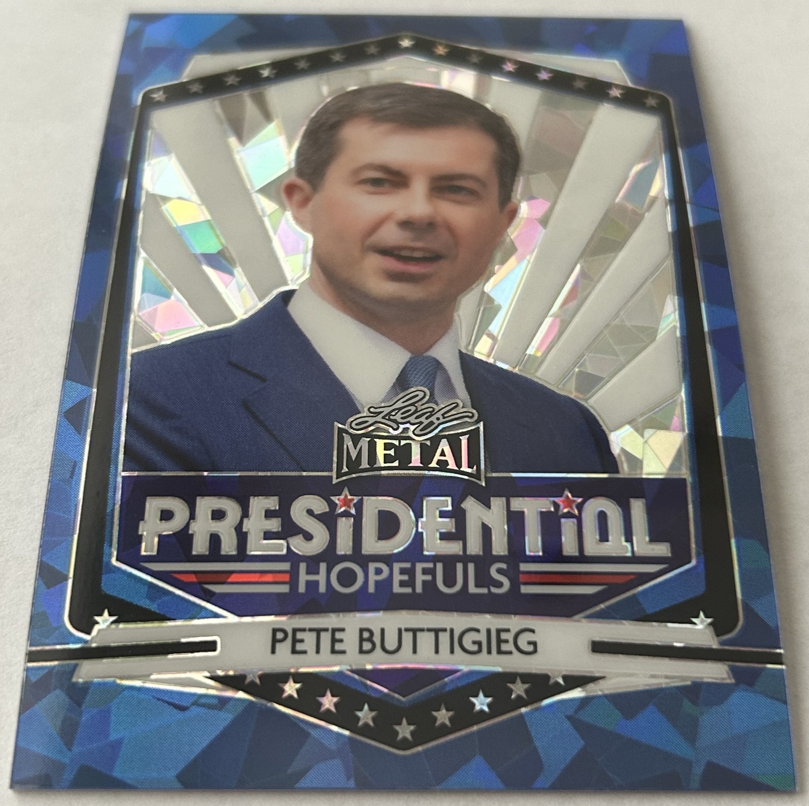 5 X 2023 Leaf PETE BUTTIGIEG Cracked ICE Prizm Serial # /4 /5 /6 /7 MATCHED 1/1