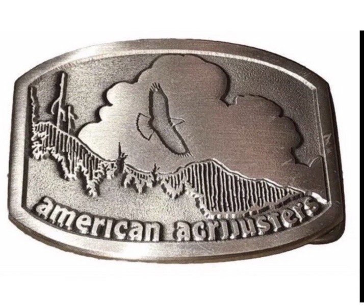 Nice VTG AMERICAN AGRISURANCE LIMITED EDITION BELT BUCKLE #45 OF 500