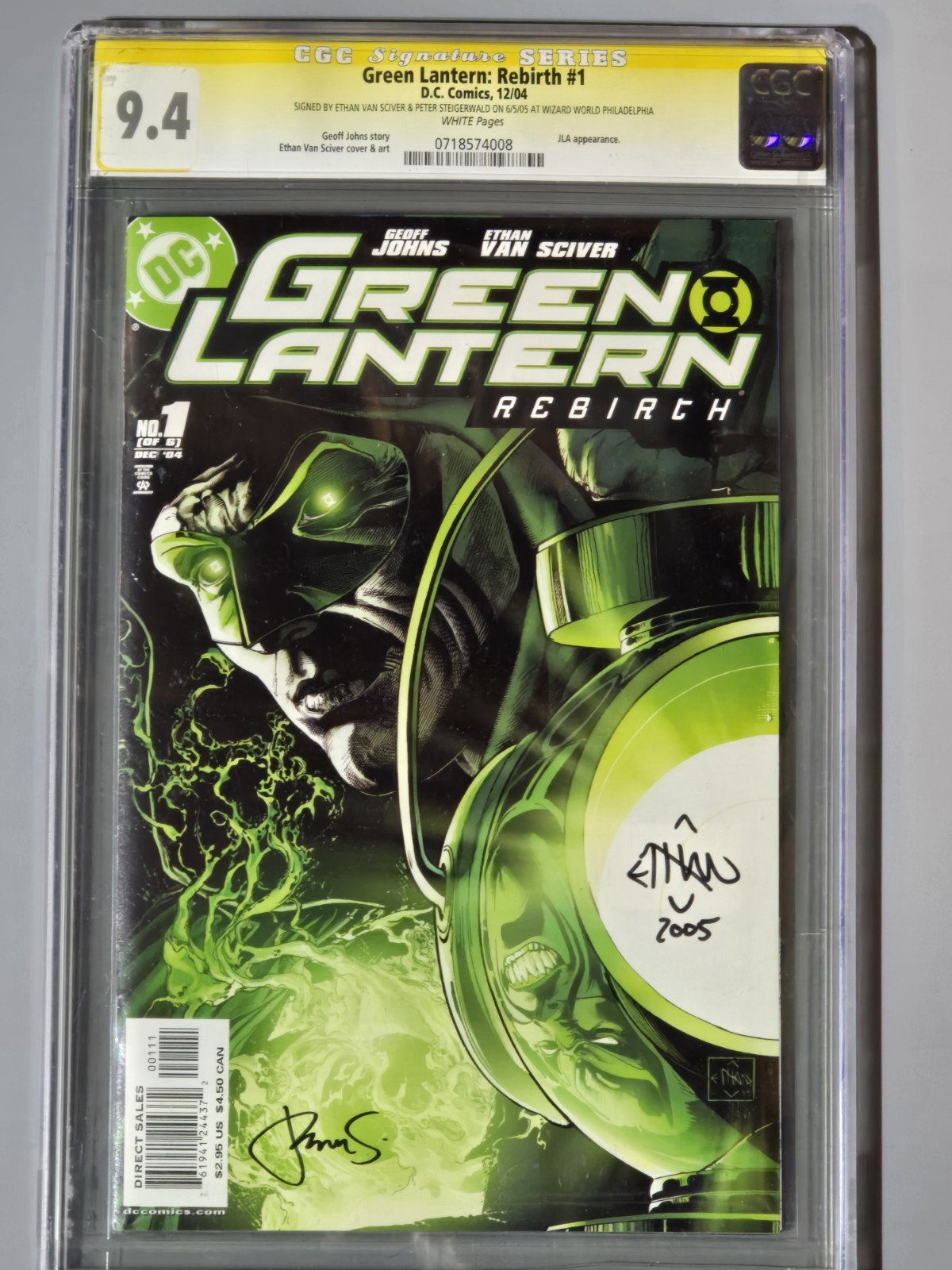 Green Lantern: Rebirth #1 First Print  (Dec 2004) CGC Signed by Ethan Van Sciver