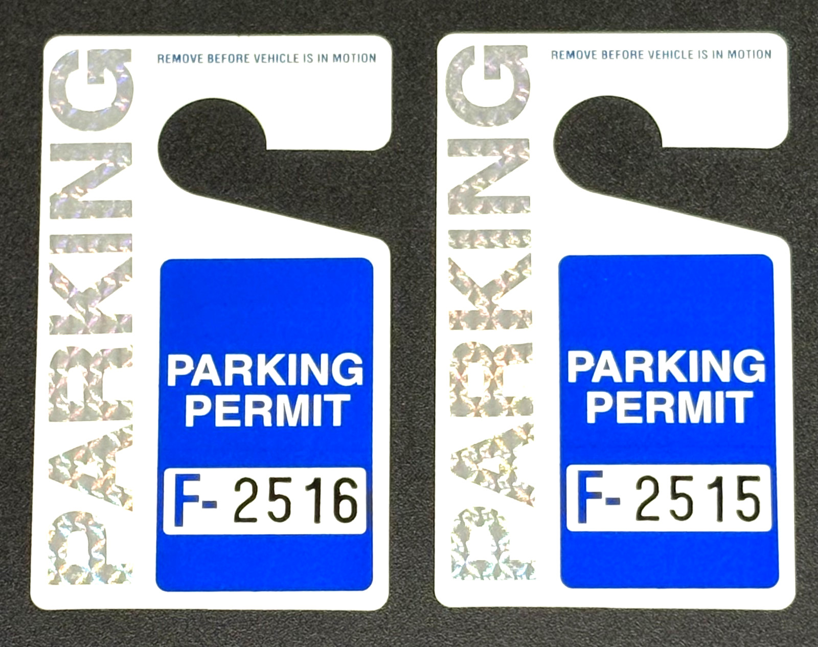 1-DAY SALE ⭐ BUY 1 GET 1 FREE ⭐ PARKING PERMIT REPLACEMENT TAG PLASTIC BLUE