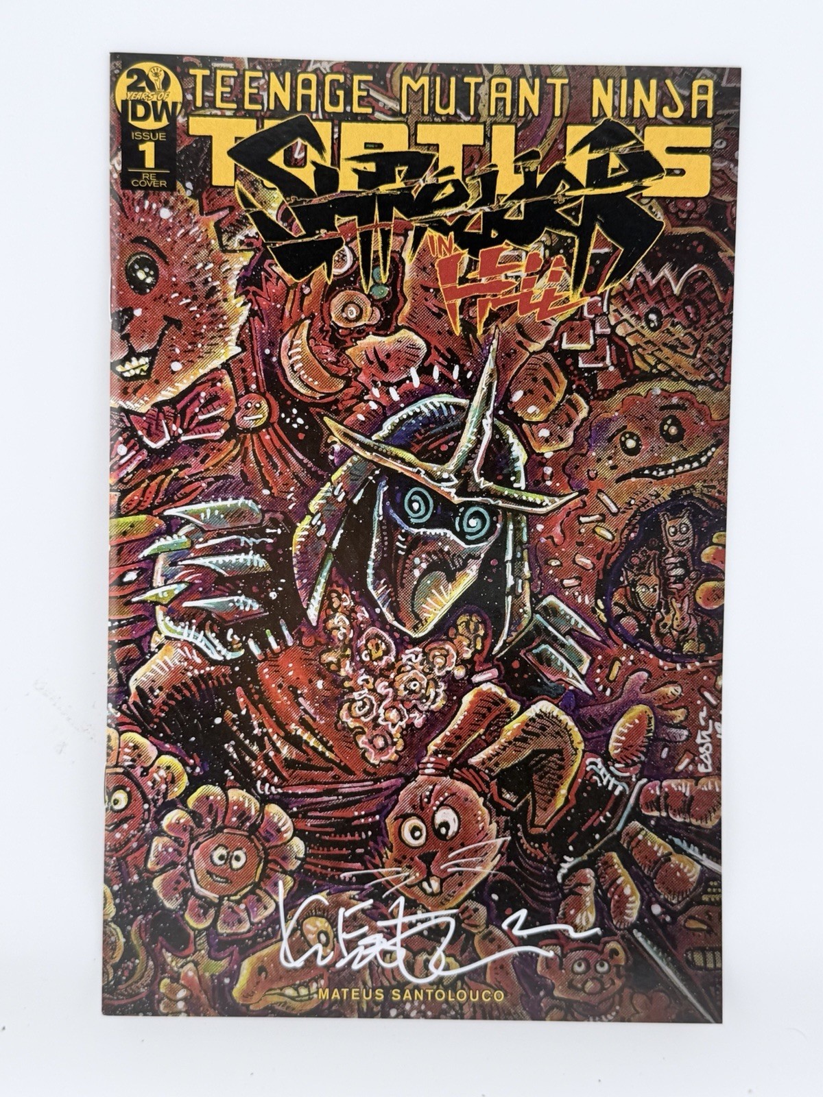 TMNT Shredder in Hell #1 Kevin Eastman Signed Santolouco Variant IDW 2019