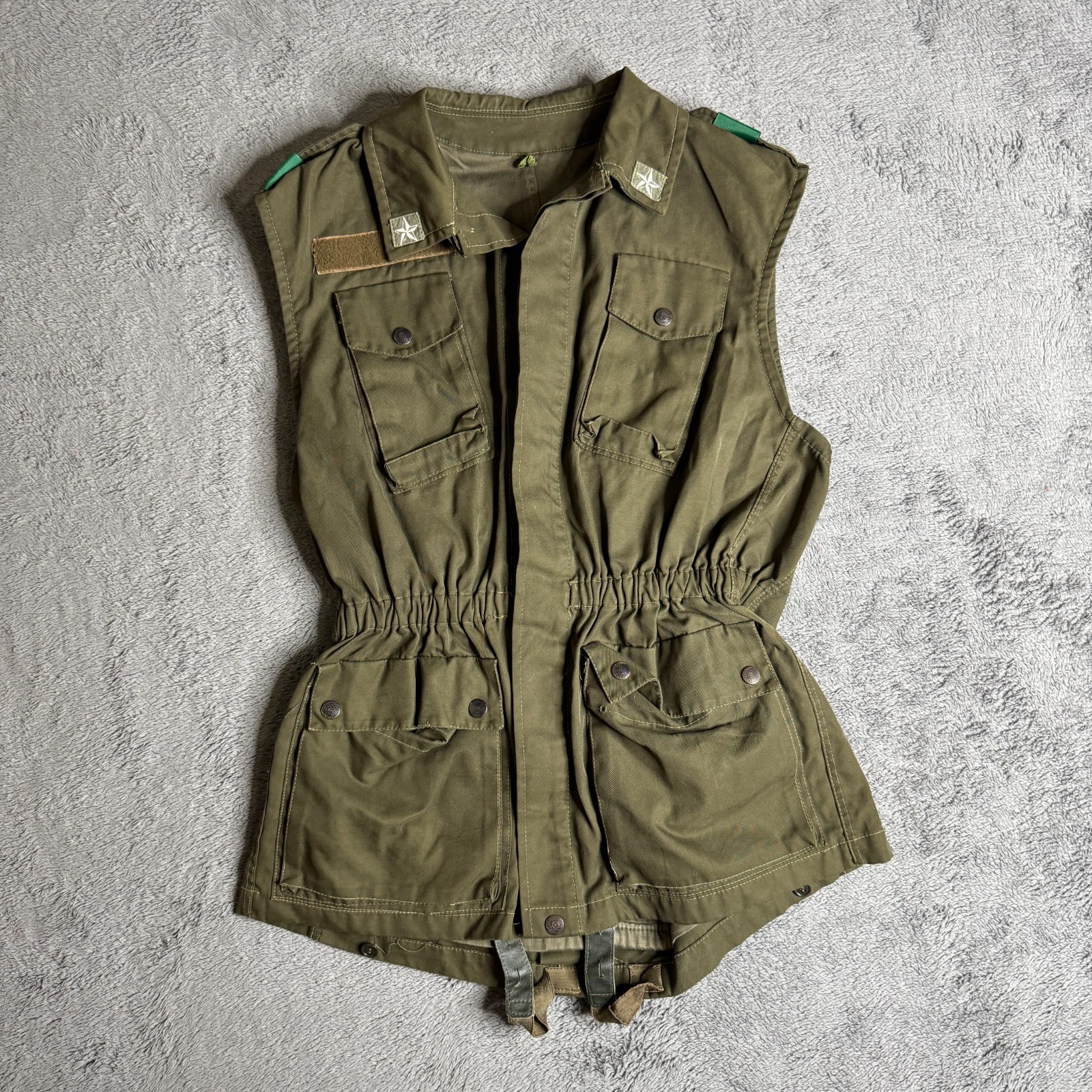 Vintage Romanian Military Field Vest Olive Green Tactical Utility Surplus Vintage Romanian Military Field Vest Olive Green Tactical Utility Surplus