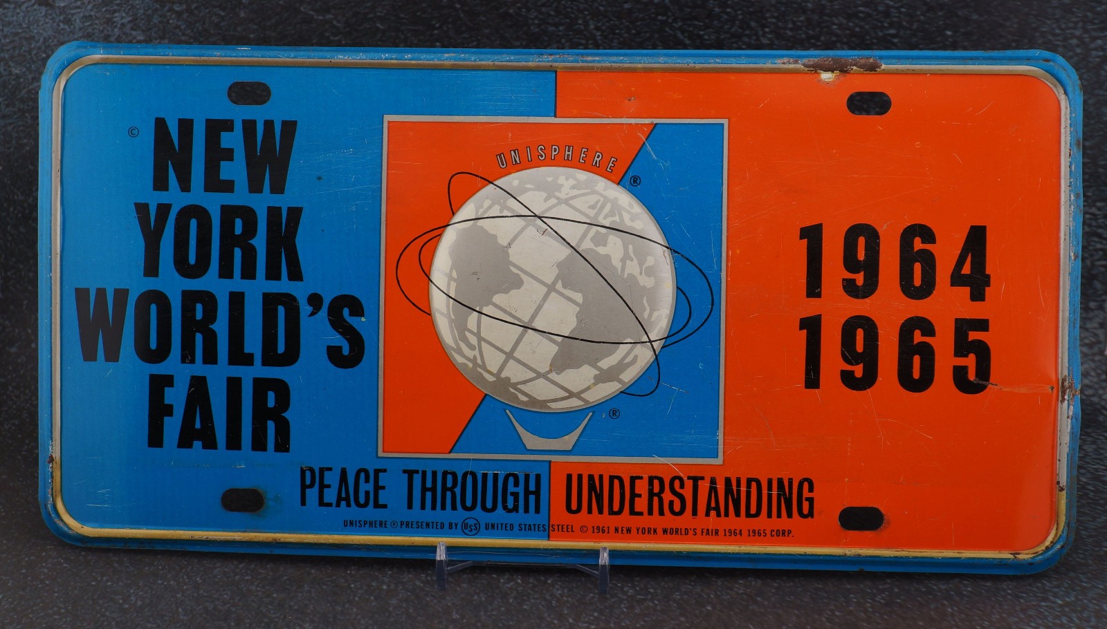 1964-1965 New York World's Fair Original Vintage Full Size License Plate 1964-1965 New York World's Fair Original Vintage Full Size License Plate