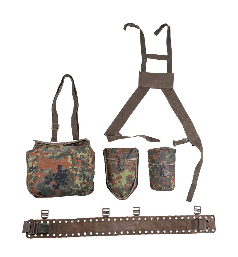 Genuine Original German Military 5 Piece Harness Set Flecktarn Camouflage Army Genuine Original German Military 5 Piece Harness Set Flecktarn Camouflage Army