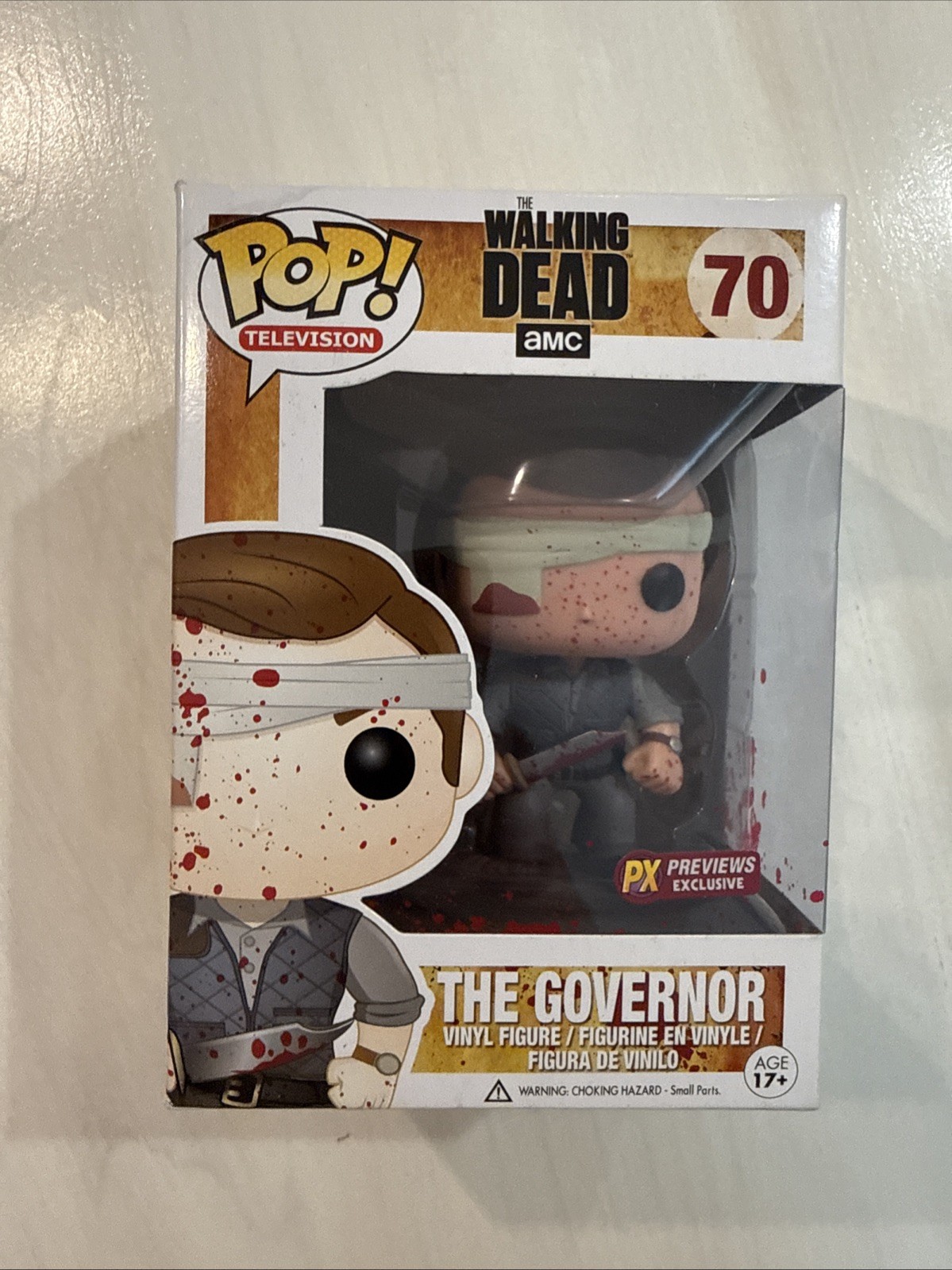 Funko POP The Governor 70 The Walking Dead Bloody Exclusive DAMAGED