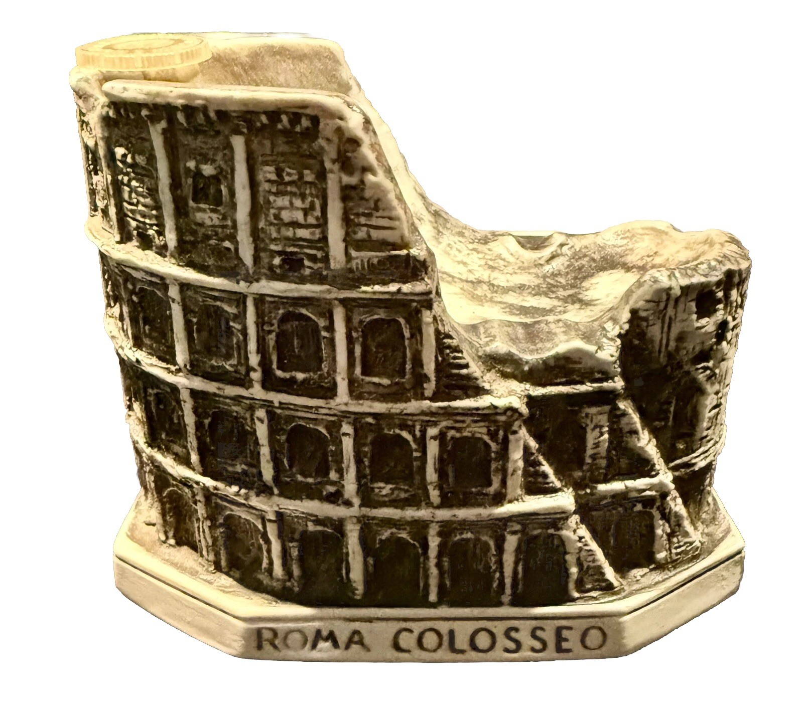 VTG 1968 Barsottini Vino Rosso Roma Colosseo Empty Ceramic Decanter Colosseum