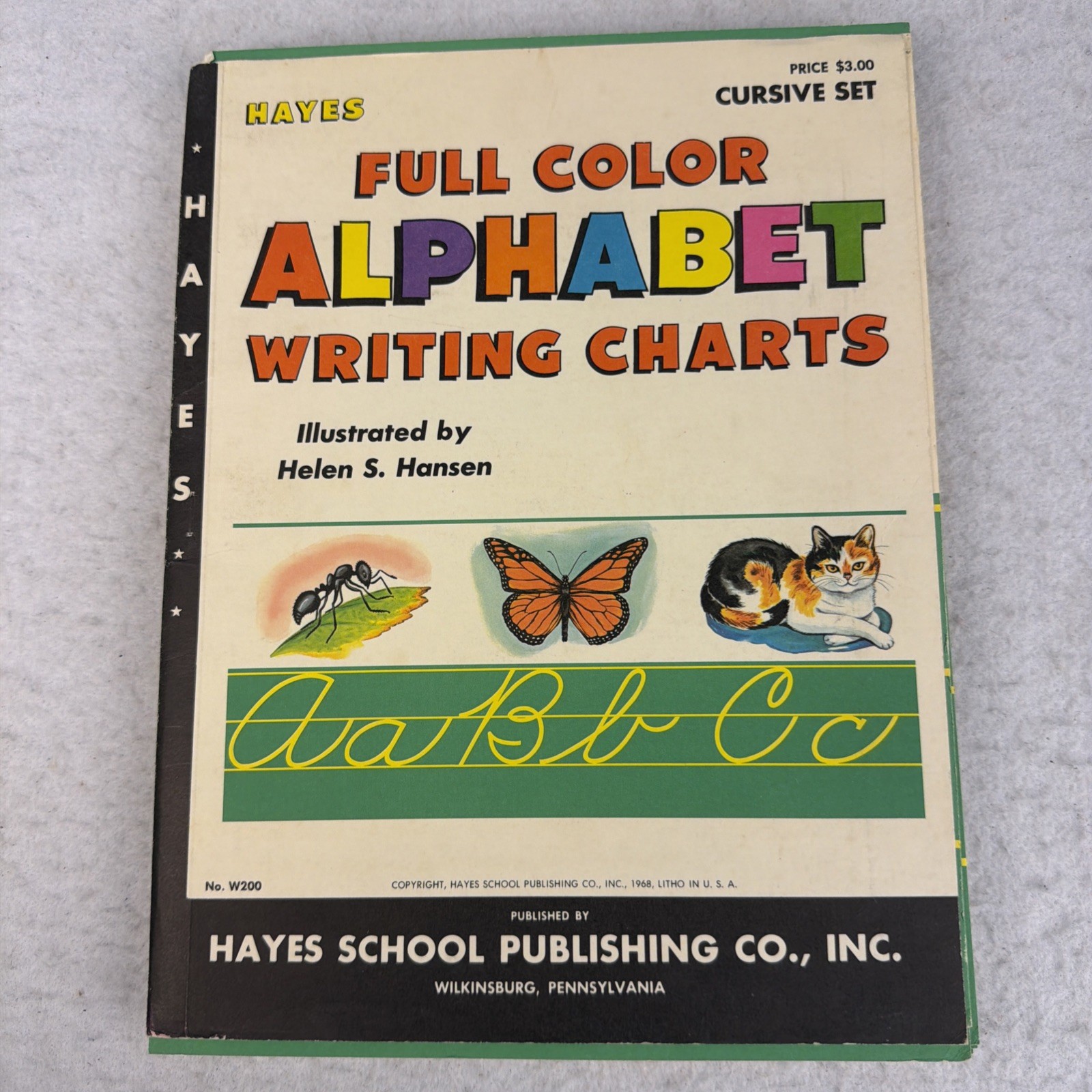 Vintage Hayes Alphabet Writing Charts Cursive Set No. W200 1968 Complete Rare