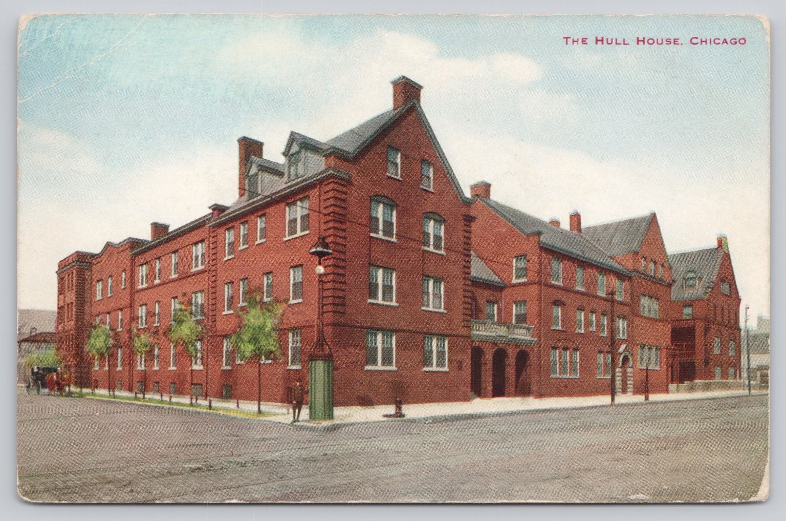 Hull House Chicago Postcard V. O. Hammon Publishing Co. Early 1900s Architecture