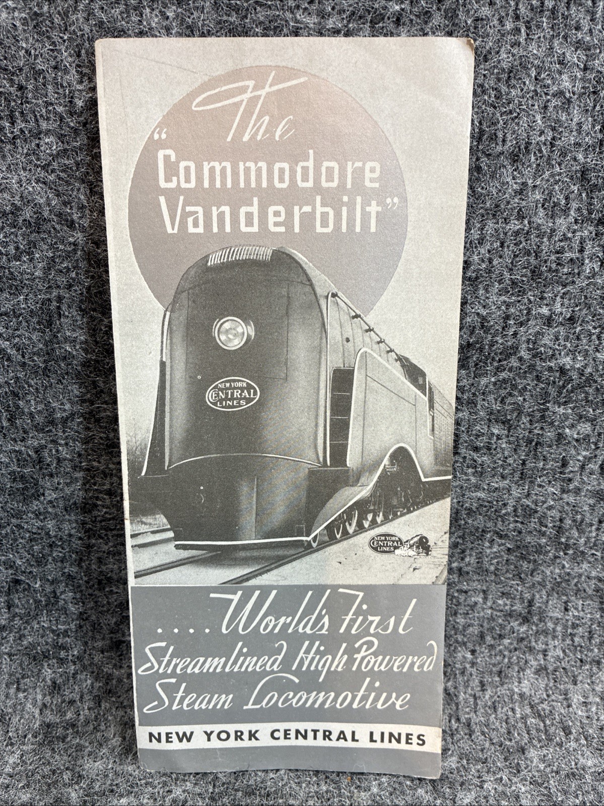 1934 New York Central Lines Commodore Vanderbilt Streamline Locomotive Brochure