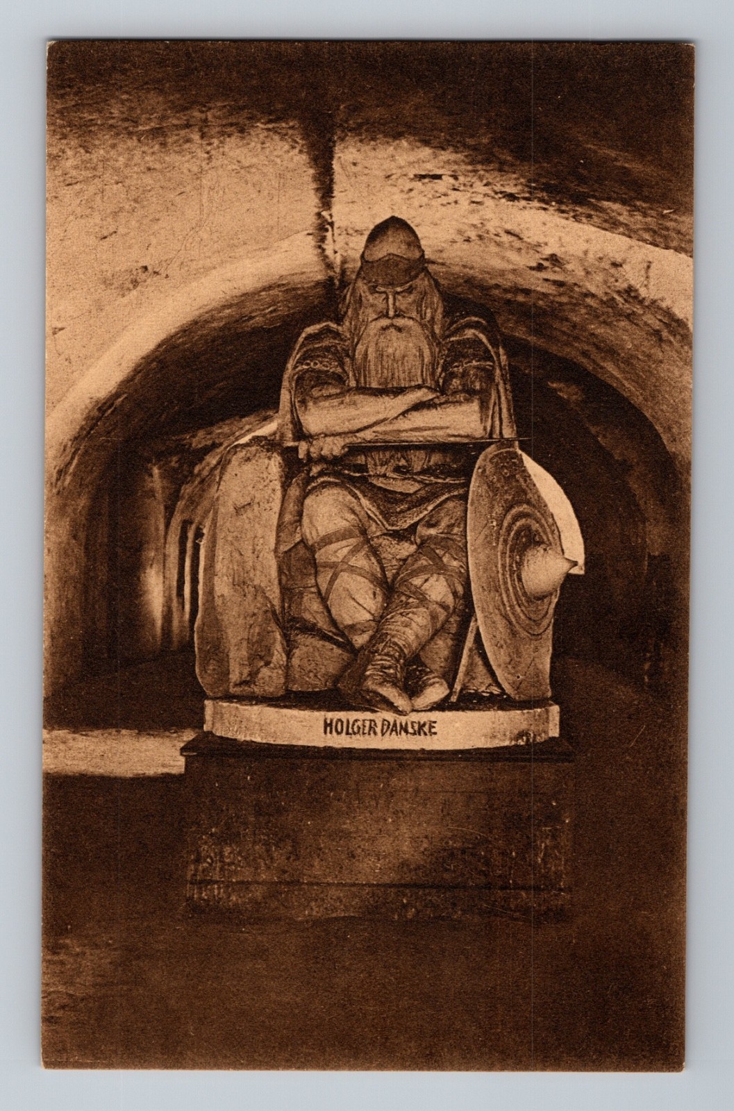 Holger Danske Sculpture Beneath Kronborg Castle Helsingør Denmark Postcard Holger Danske Sculpture Beneath Kronborg Castle Helsingør Denmark Postcard