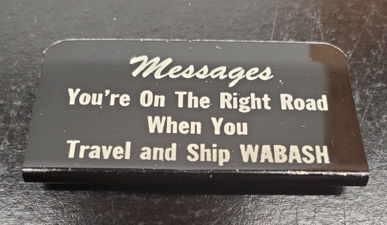 vintage Wabash Railroad message minder tab - Ultra RARE