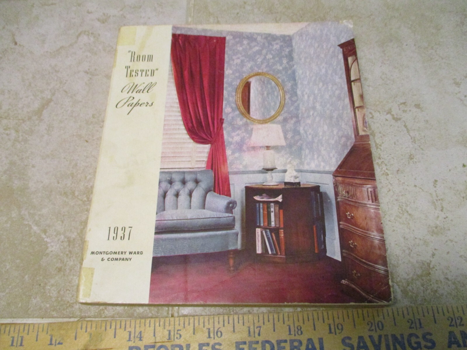 Vintage 1937 Montgomery Ward Wallpaper Style Book Sample Catalog Home Decor