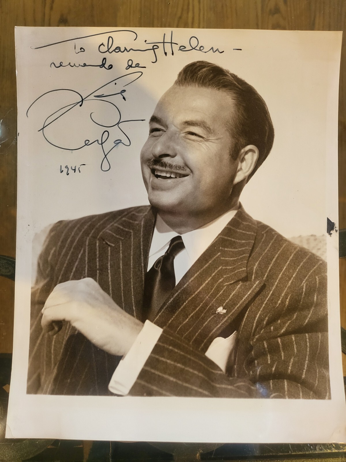 Xavier Cugat Signed 8x9 Photo – 1945 Dated Autograph – Vintage Music Legend