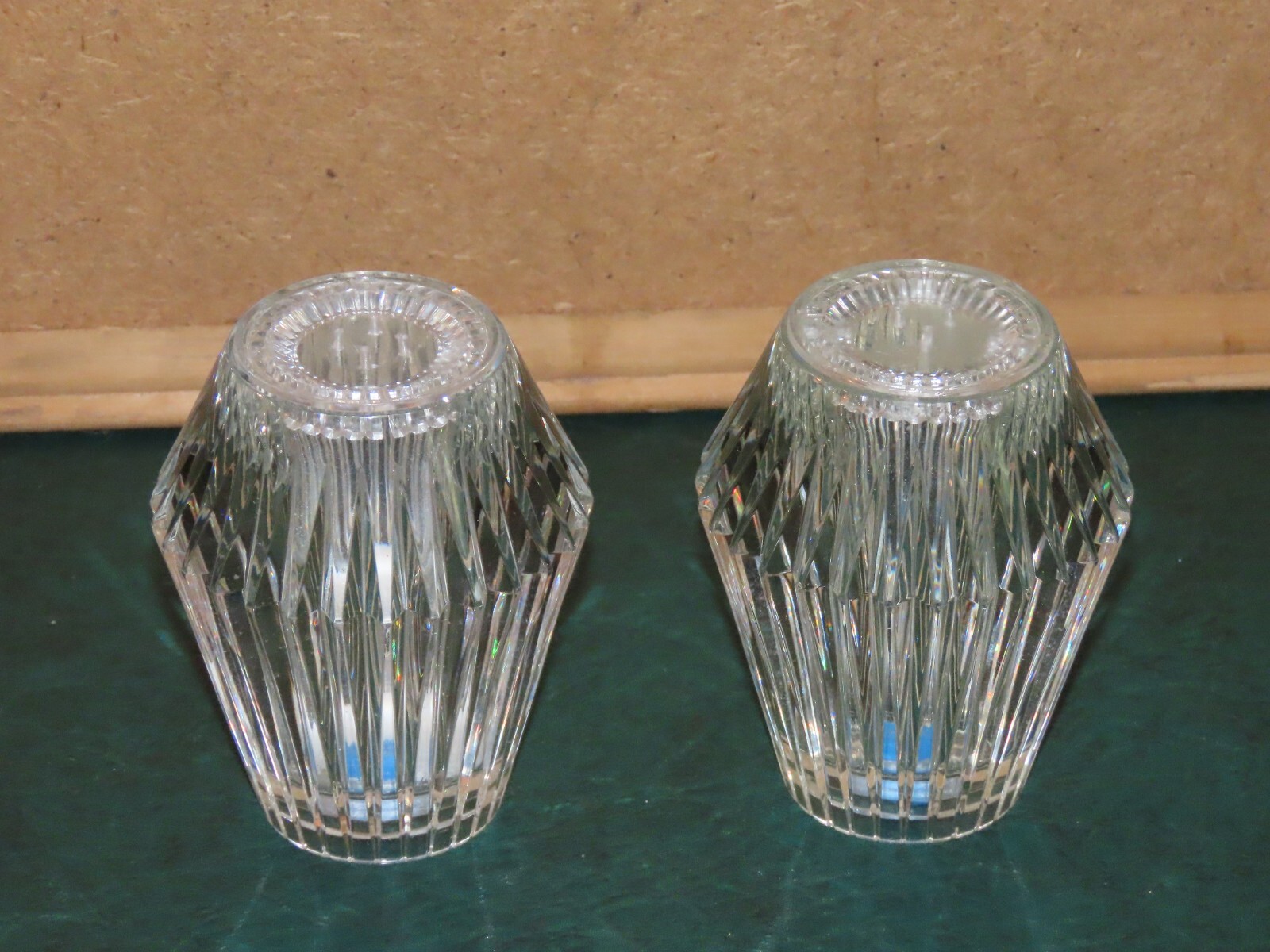 MID-CENTURY LUCITE SALT & PEPPER SHAKERS 3.5